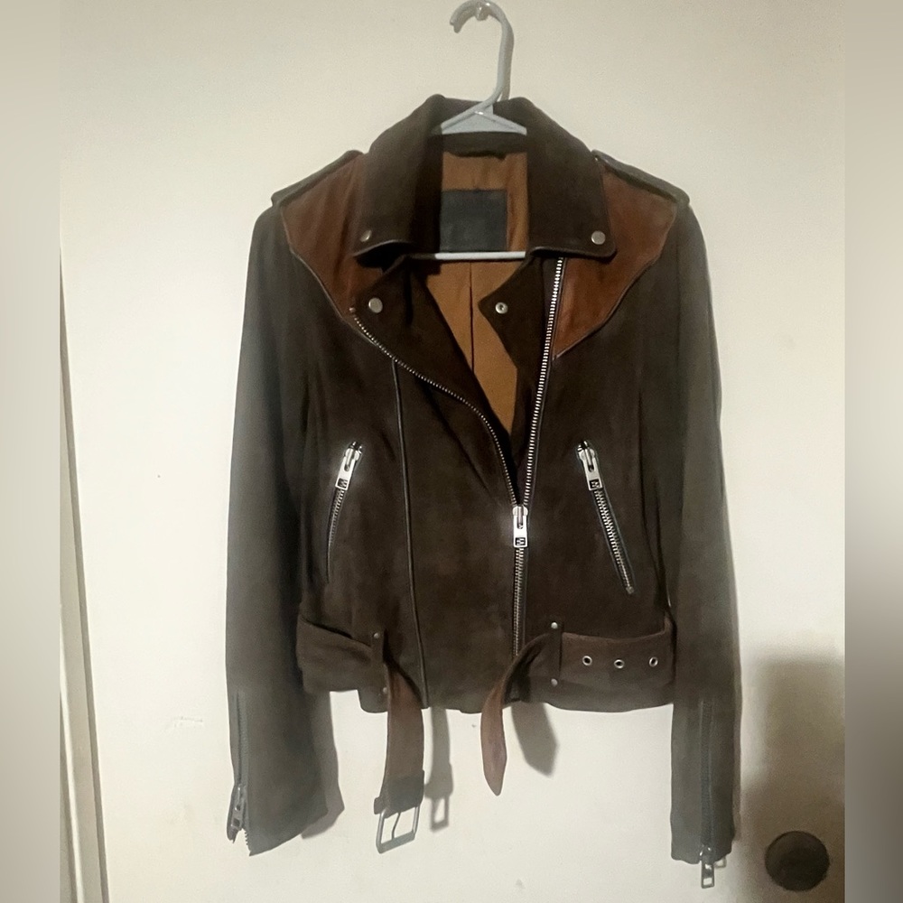 AllSaints Pipe Western Leather Jacket